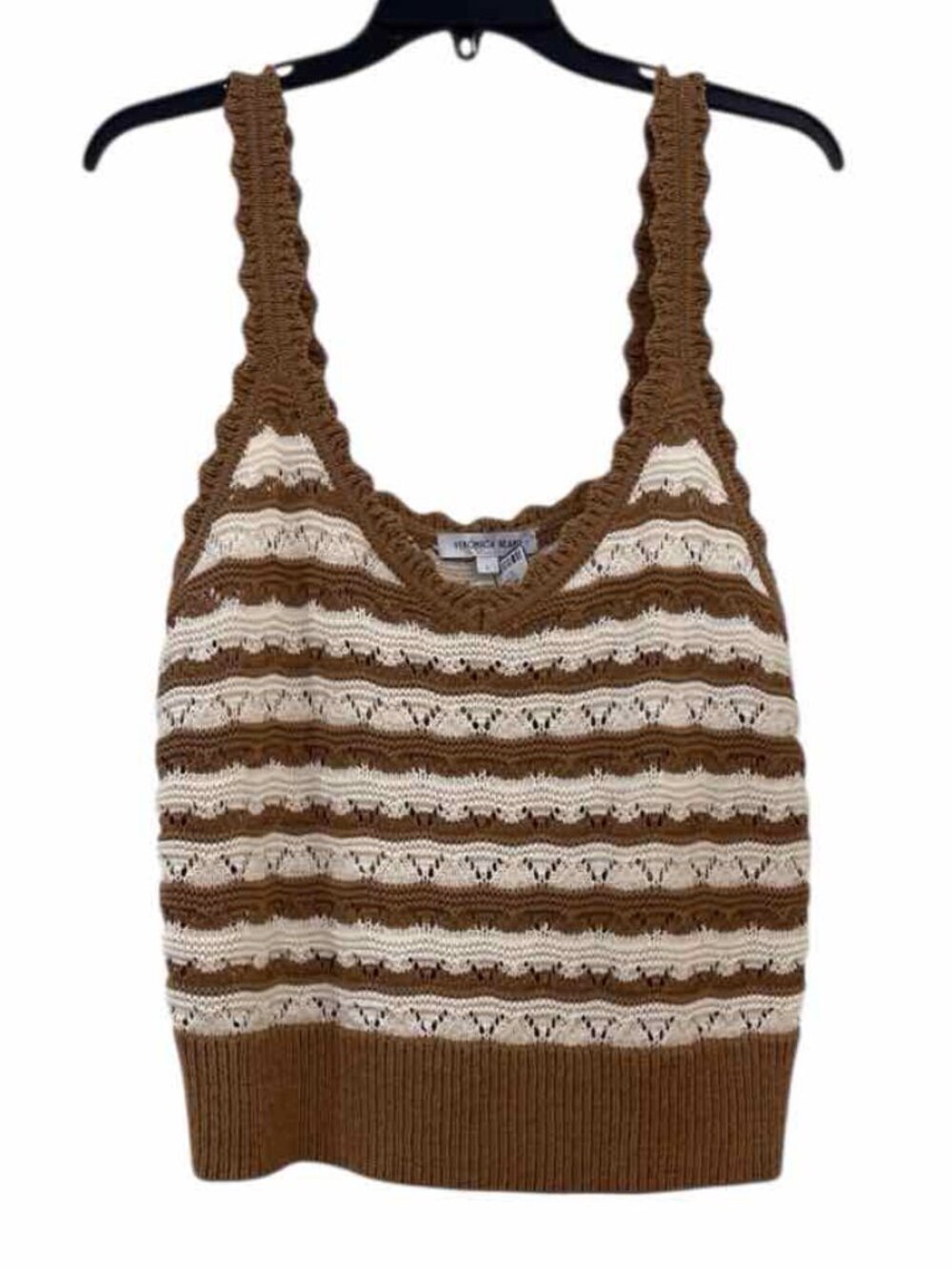 Veronica Beard Brown and Beige Size L Tank Top